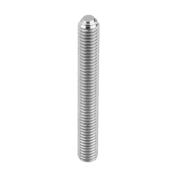 Ball-end thrust screws without head stainless with flattened ball